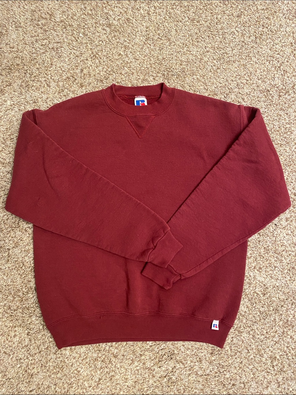 Russell Athletic Deep Maroon Crewneck Sweatshirt